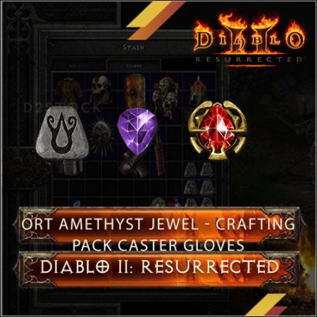 Ort Amethyst Jewel - Crafting Pack Caster Gloves