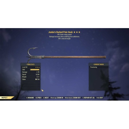 Junkie's Pole Hook (40% Faster Swing Speed, 90% reduced weight) J40str J40ss Strength Junkie Pole Hook