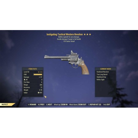 Instigating Explosive Western Revolver (15% faster reload)