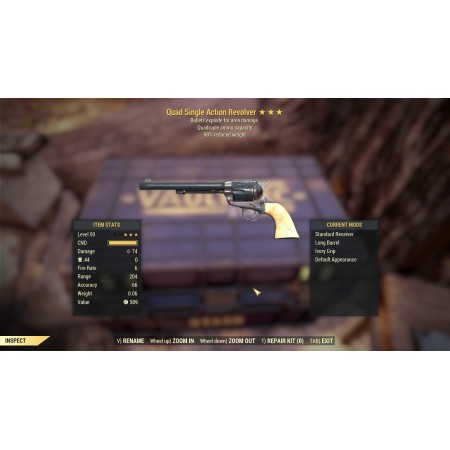 Quad Explosive Single Action Revolver (90% reduced weight)