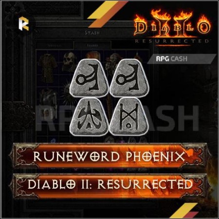 Runeword Phoenix d2r (Vex + Vex + Lo + Jah)