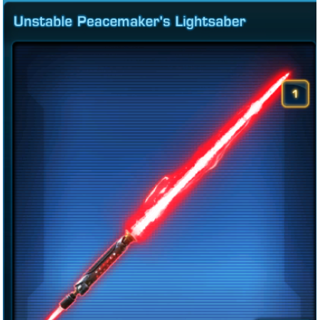 Unstable Peacemaker's Lightsaber us swtor