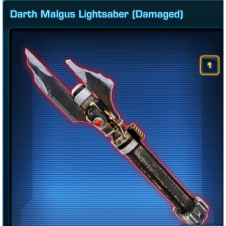 Darth Malgus Lightsaber (Damaged) US swtor