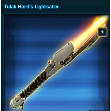 Tulak Hord's Lightsaber US