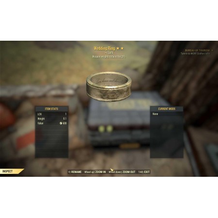2 Stars Weapon Weight Reduction Wedding Ring (LUCK) [OLD RING]